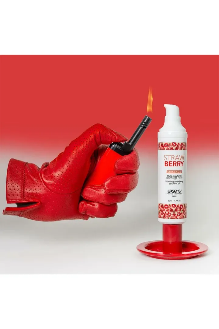 Hřejivý masážní olej EXSENS Strawberry, jahoda, 50 ml - obrázek 5