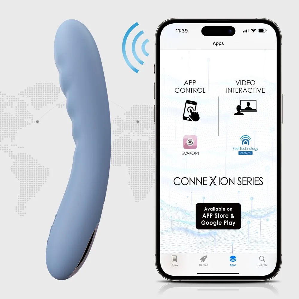 Přirážecí vibrátor Svakom Ava Neo, ovládání aplikací, chrpově modrý, 19,6 cm - obrázek 7