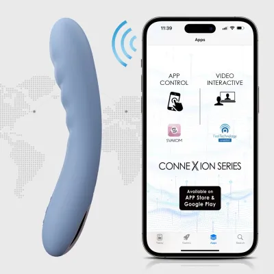 Přirážecí vibrátor Svakom Ava Neo, ovládání aplikací, chrpově modrý, 19,6 cm - obrázek 7