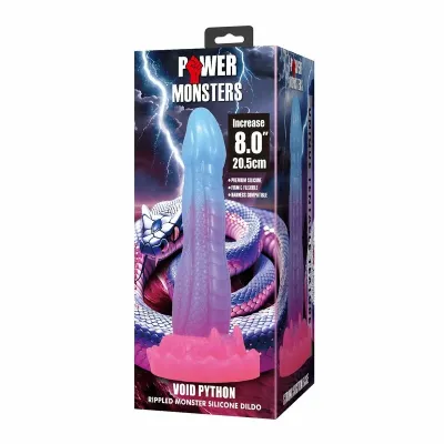 Fantasy dildo Power Monsters Void Python s přísavkou, 20,5 cm, modré, lila a růžové - obrázek 2