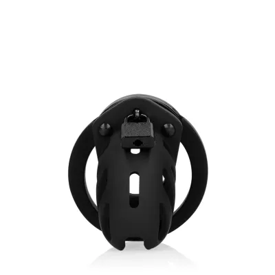Silikonová klec cudnosti ManCage Model 23, 6,5 cm, nastavitelná, černá - obrázek 3