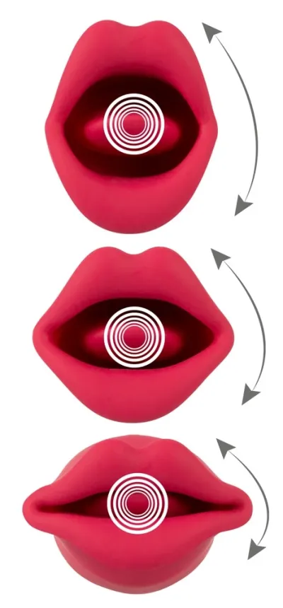 Vibrátor s pohyblivými rty You2Toys Oral Fun, silikonový, růžový, 13 cm - obrázek 8