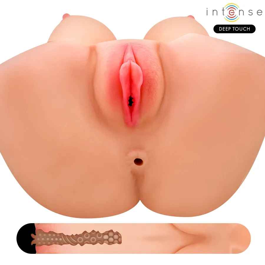 Realistické torzo Intense Deep Touch Vero s vibracemi, sáním, ohřevem a zvuky, 5,5 kg - obrázek 7