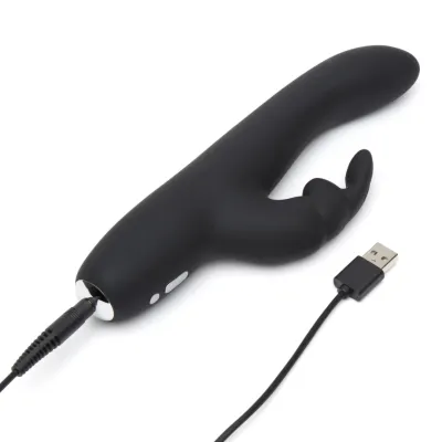 Rabbit vibrátor Fifty Shades of Grey Greedy Girl Slimline, nabíjecí, černý - obrázek 4