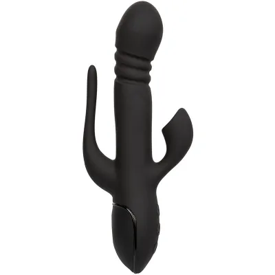 Rabbit vibrátor CalExotics Triple Euphoria s přirážením a sáním, černý - obrázek 3