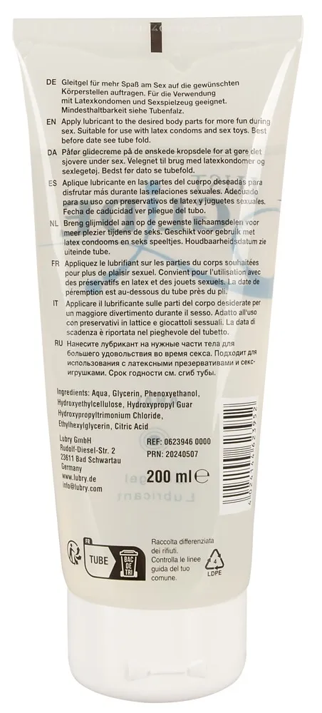 Anální lubrikační gel Just Glide Anal na vodní bázi, 200 ml - obrázek 2