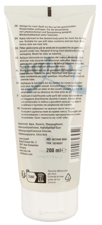 Anální lubrikační gel Just Glide Anal na vodní bázi, 200 ml - obrázek 2