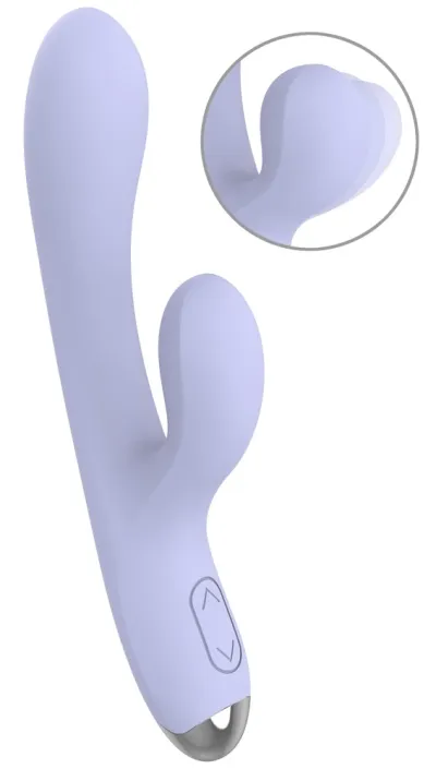 Rabbit vibrátor beau coeur Rivano Curved se dvěma motory, silikon, 20,4 cm - obrázek 2