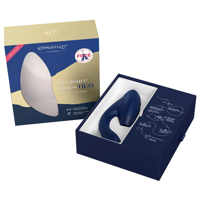 Rabbit vibrátor s tlakovým stimulátorem klitorisu Womanizer Duo 2, modrý - obrázek 17