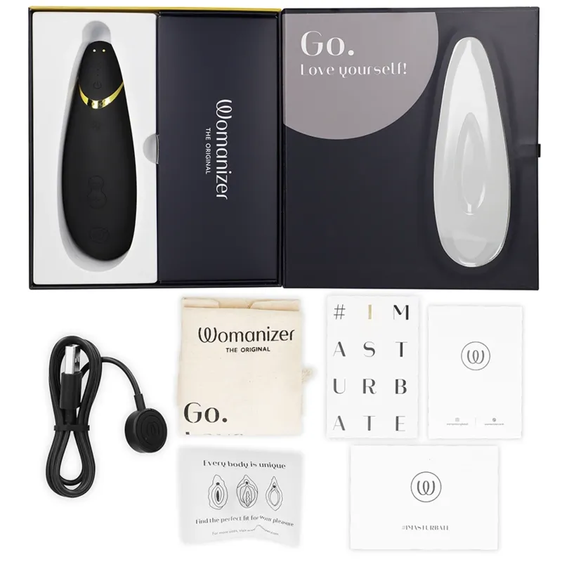 Tlakový stimulátor klitorisu Womanizer Premium 2, černý - obrázek 6