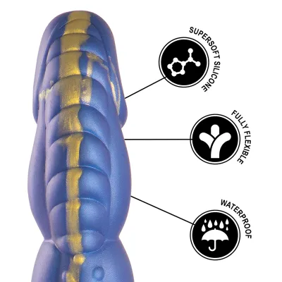 Silikonové dildo EPIC Poseidon Sea Embrace, 22 cm, modré - obrázek 9