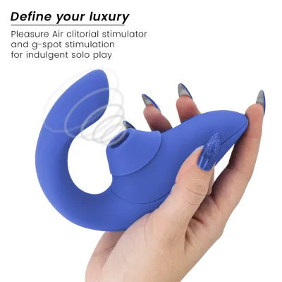 Rabbit vibrátor s tlakovým stimulátorem klitorisu Womanizer Blend, zářivě modrý - obrázek 9