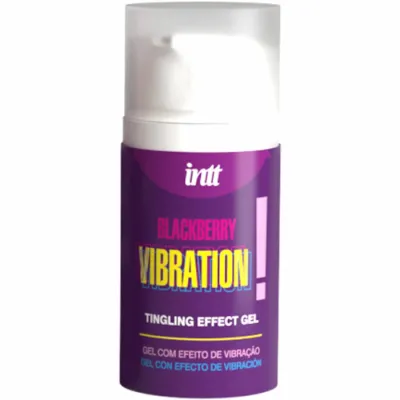 Stimulační gel s vibračním efektem INTT Liquid Vibrating Gel, ostružina, 15 ml