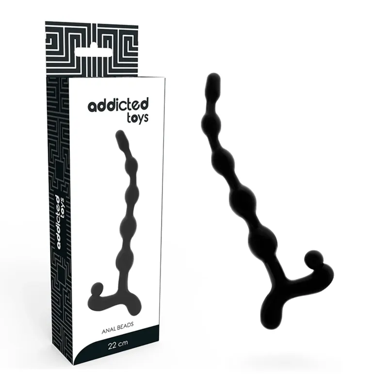 Anální kuličky Addicted Toys, 22 cm, černé