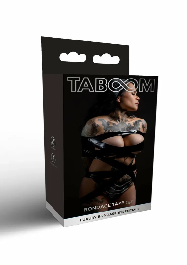 Bondážní páska TABOOM Bondage Tape z PVC, 15 m, černá - obrázek 3