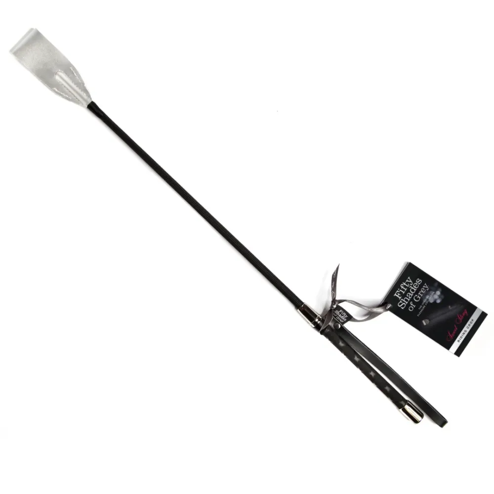 Kožený jezdecký bičík Fifty Shades of Grey Sweet Sting, černý, 61 cm - obrázek 2