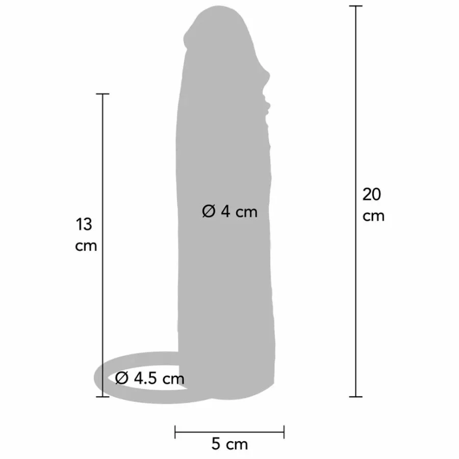 Silikonový návlek na penis Get Real Hydrated Skin, karamelový, 20 cm - obrázek 4