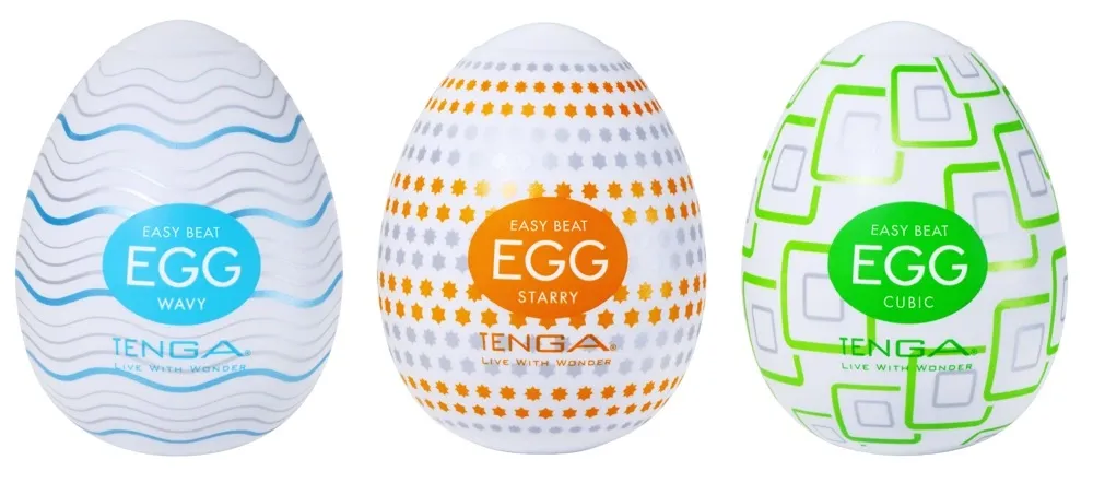 Masturbační vajíčka Tenga Egg Standard Set 1, Wavy, Starry, Cubic, 3 ks - obrázek 2