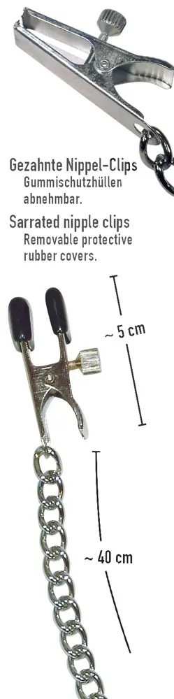 Nastavitelné svorky na bradavky s kovovým řetízkem You2Toys, 40 cm - obrázek 6