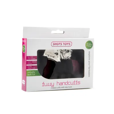 Kožešinová pouta Ouch! Furry Handcuffs, nastavitelná, růžová - obrázek 2