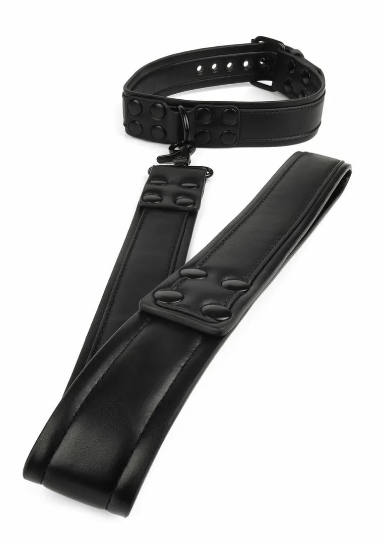 Obojek s vodítkem AVANZA VANTAGE 8 Signature, umělá kůže, černý - obrázek 7