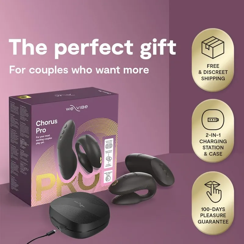 Prémiový vibrátor pro páry We-Vibe Chorus Pro s ovladačem, saténově černý - obrázek 8