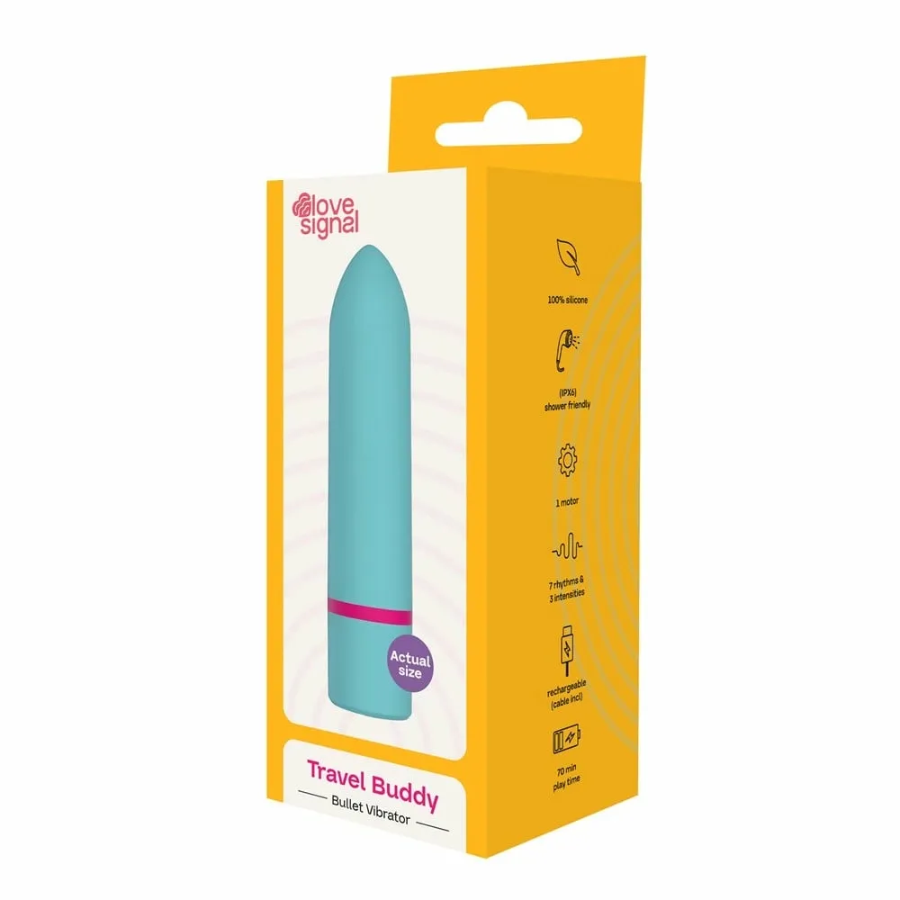 Nabíjecí minivibrátor LOVE SIGNAL Travel Buddy, cestovní, růžový, 10 cm