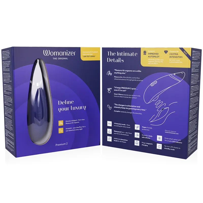 Tlakový stimulátor klitorisu Womanizer Premium 2, borůvkový - obrázek 7