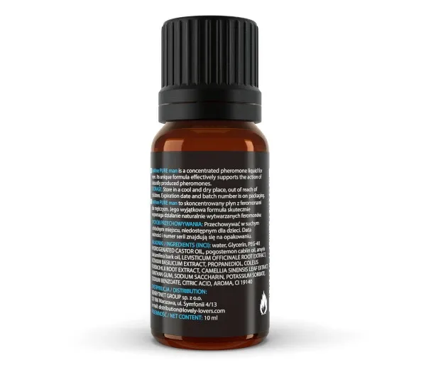 Feromony pro muže Lovely Lovers BeMine Pure Fragrance Man, bez vůně, koncentrát 10 ml - obrázek 3