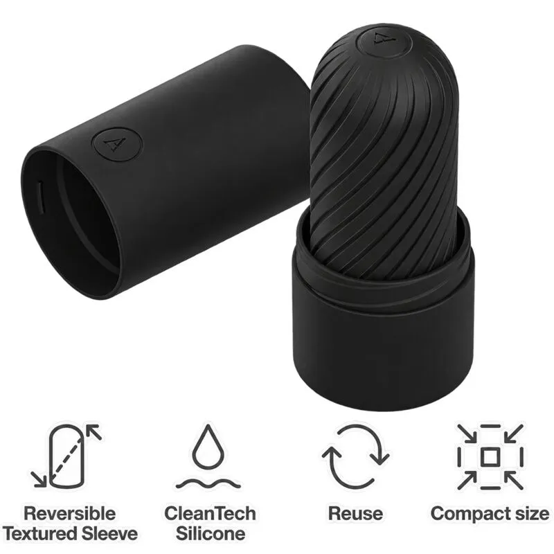 Oboustranný silikonový masturbátor Arcwave Ghost, černý - obrázek 4