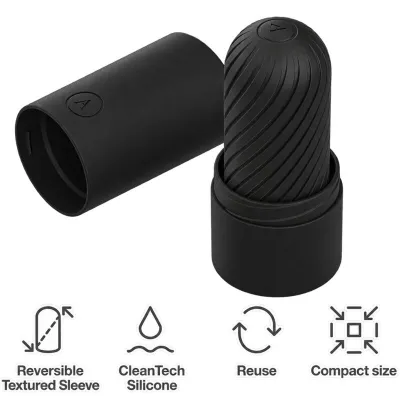 Oboustranný silikonový masturbátor Arcwave Ghost, černý - obrázek 4