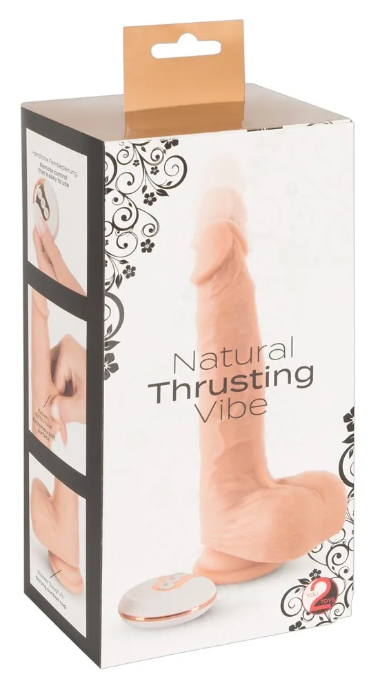 Přirážecí vibrátor You2Toys Natural Thrusting s přísavkou a ovladačem, tělový