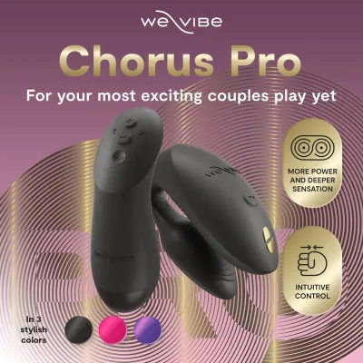 Prémiový vibrátor pro páry We-Vibe Chorus Pro s ovladačem, saténově černý - obrázek 5