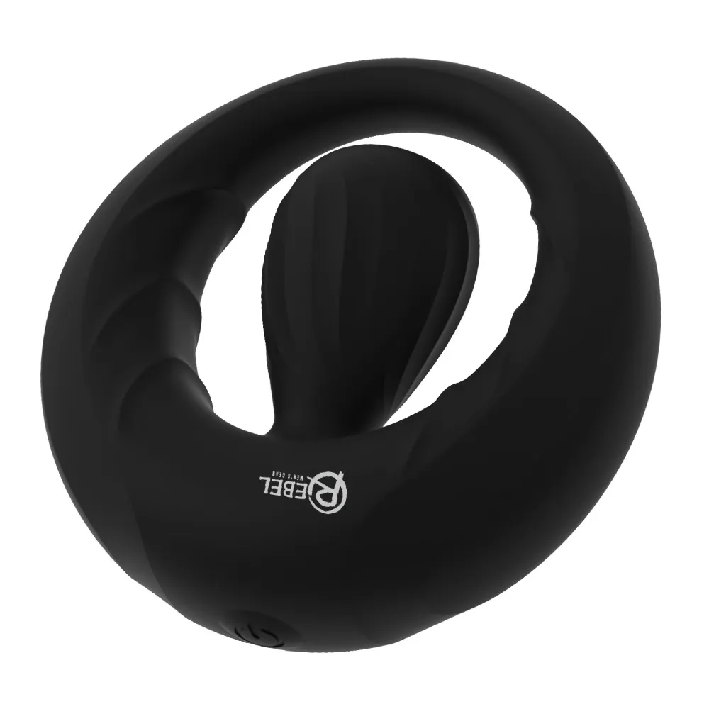 Vibrační erekční kroužek Rebel Cock Ring Vibrating St, silikon, 10 režimů, černý - obrázek 4