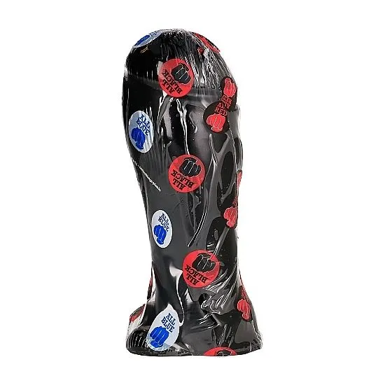 Realistické dildo All Black s varlaty, 22 cm, černé - obrázek 3