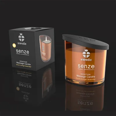 Masážní svíčka Swede Senze Seduction, hřebíček, pomeranč a levandule, 50 ml - obrázek 2