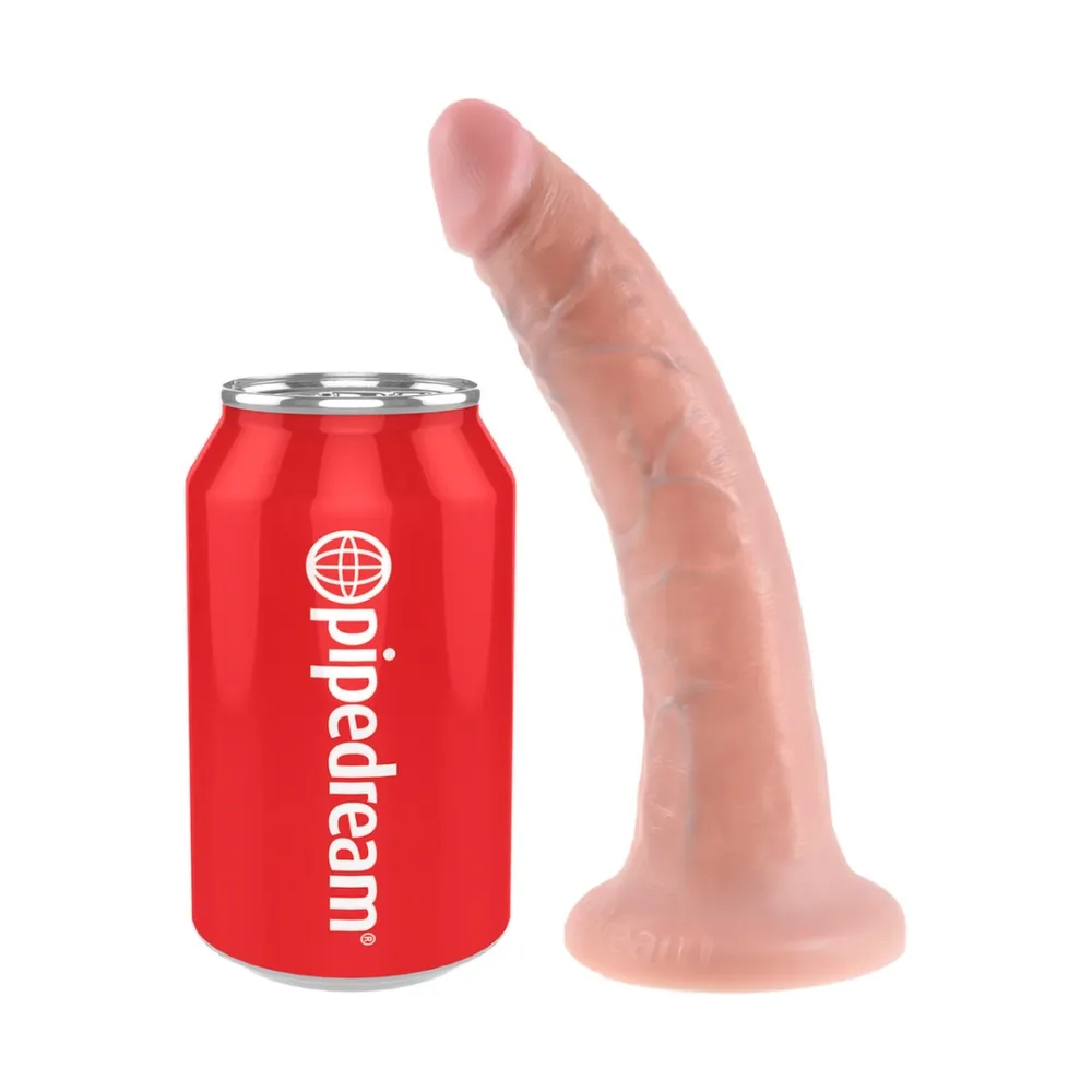 Realistické dildo King Cock s přísavkou, 17,8 cm, tělové - obrázek 5