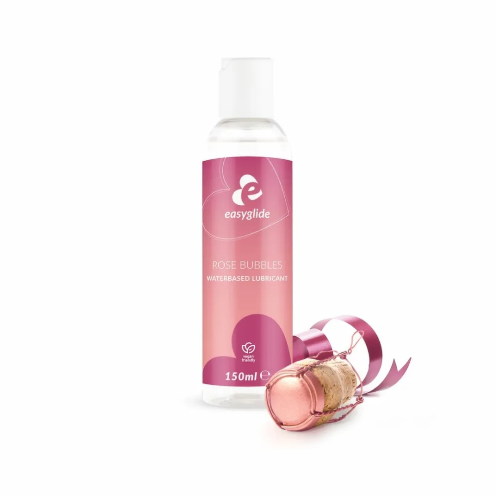 EasyGlide Rose Bubbles lubrikační gel na vodní bázi s vůní růže 150 ml