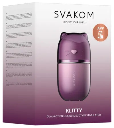 Tlakový stimulátor klitorisu s jazýčkem SVAKOM Klitty, levandulový