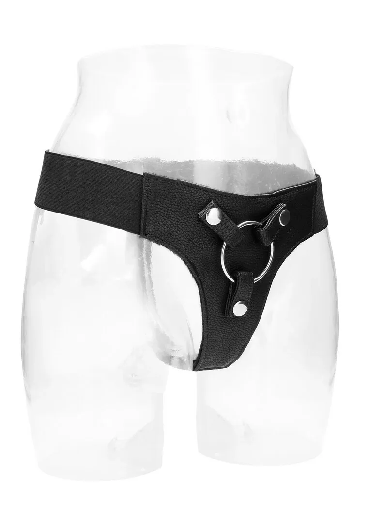 Elastický postroj na strap-on RealRock Elastic Harness, univerzální, černý