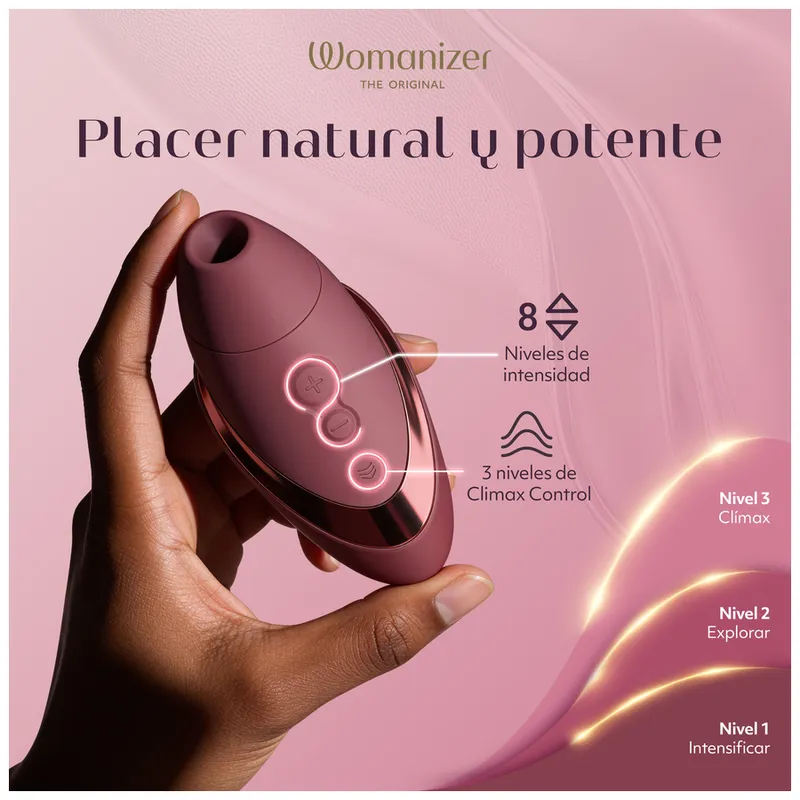 Tlakový stimulátor klitorisu Womanizer Next Liberty, bordó - obrázek 9