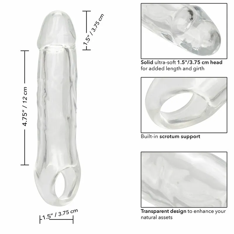 Návlek na penis CalExotics Performance Maxx Clear Extension 6.5", průhledný - obrázek 8