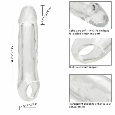 Návlek na penis CalExotics Performance Maxx Clear Extension 6.5", průhledný - obrázek 8