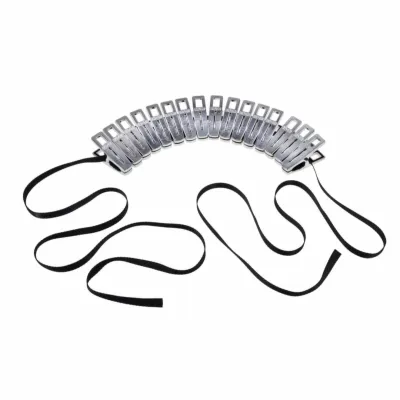 Kolíčkový zip na tělo Sportsheets Edge Body Zipper, 16 kovových kolíčků, stříbrný - obrázek 8