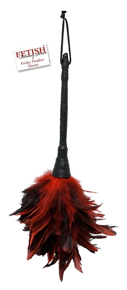 Lechtátko z peří Fetish Fantasy Series Frisky Feather Tickler, černo-červené