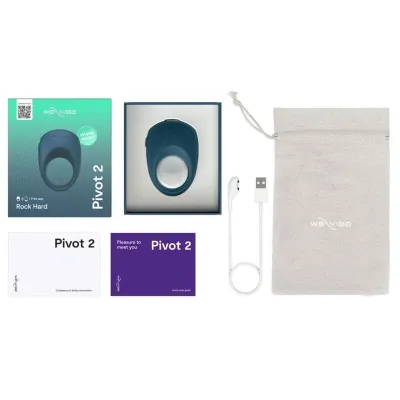 Vibrační erekční kroužek We-Vibe Pivot 2 s aplikací We-Connect, tmavě modrý - obrázek 17