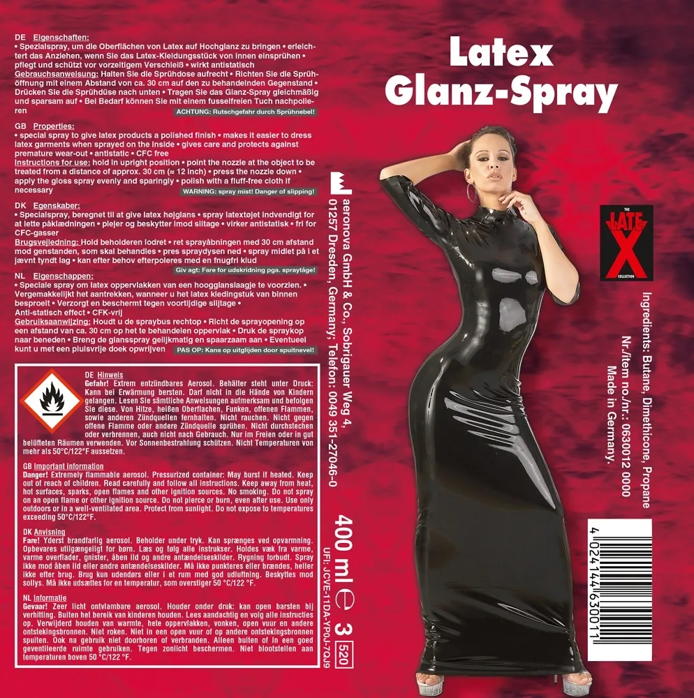 Sprej na lesk latexu LateX Latex Gloss Spray, 400 ml - obrázek 4