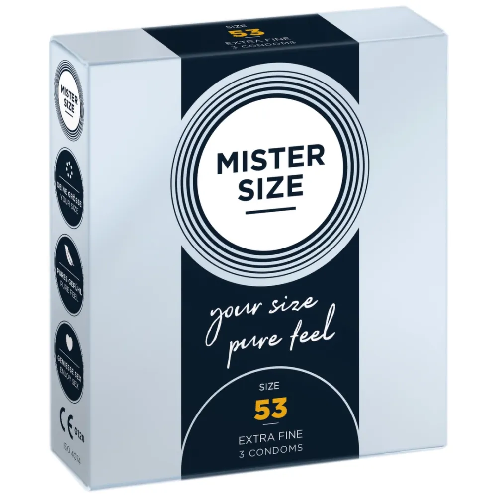 Kondomy Mister Size 53 mm, velikost M, 3 ks