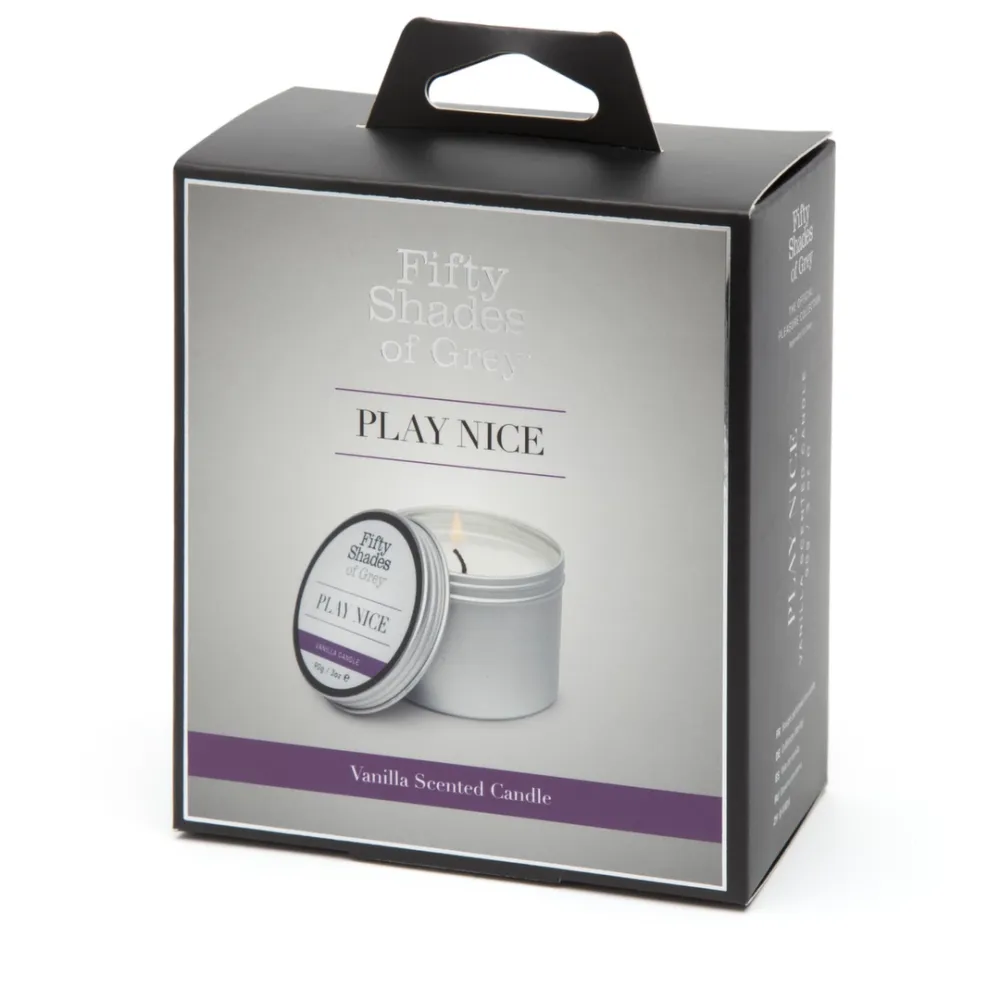 Vonná sójová svíčka Fifty Shades of Grey Play Nice, vanilka, 90 g - obrázek 3