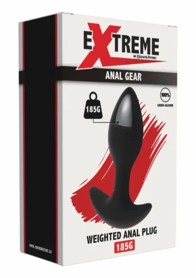 Zatížený anální kolík Hidden Desire Extreme 185 g, tekutý silikon, černý - obrázek 2
